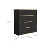 Tuhome Zoe Dresser, Superior Top, Four Drawers, Black/Light Oak CWD7156